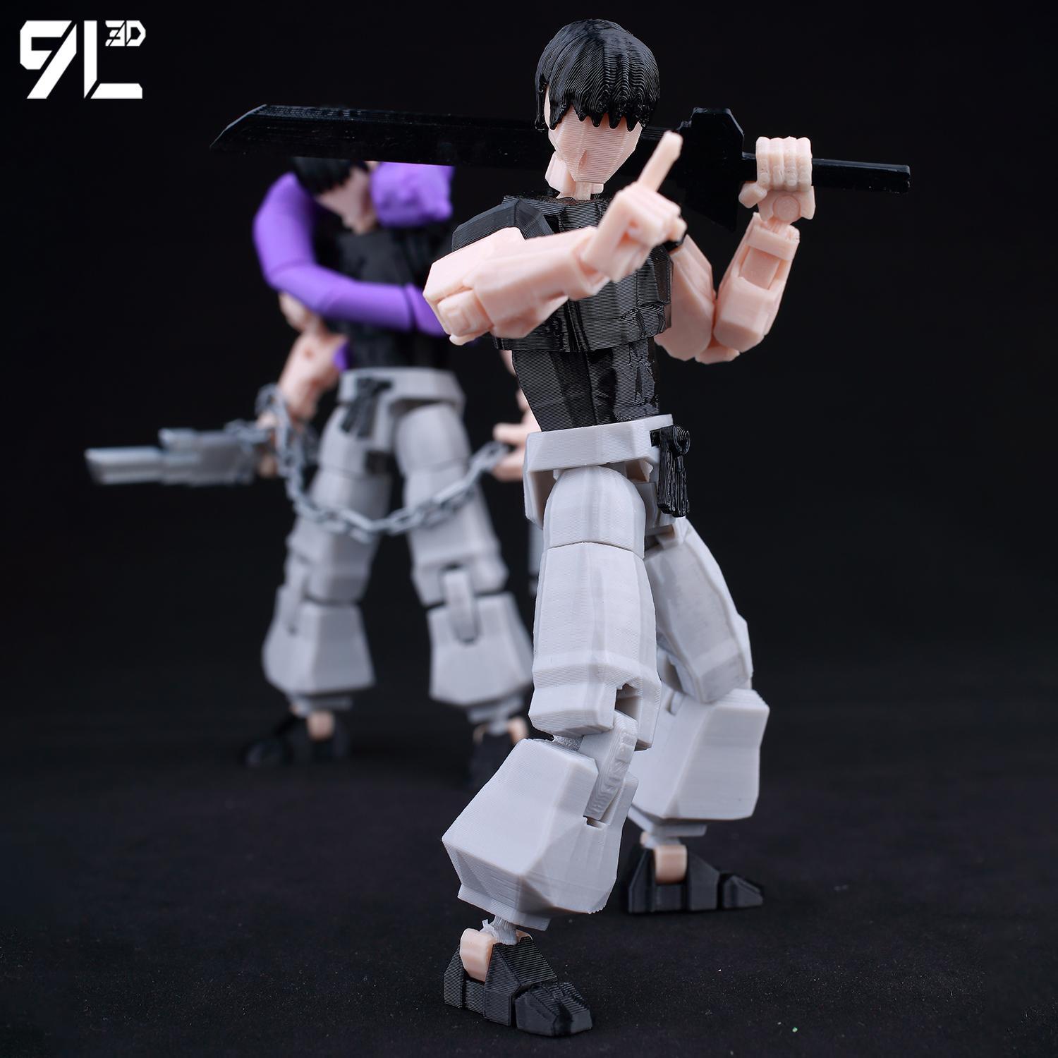 9L3D Printed Jujutsu Kaisen Fushiguro Toji Anime Multi-Jointed Shapeshift Toys Action Figures Mannequin Model Ornaments Gift Toy