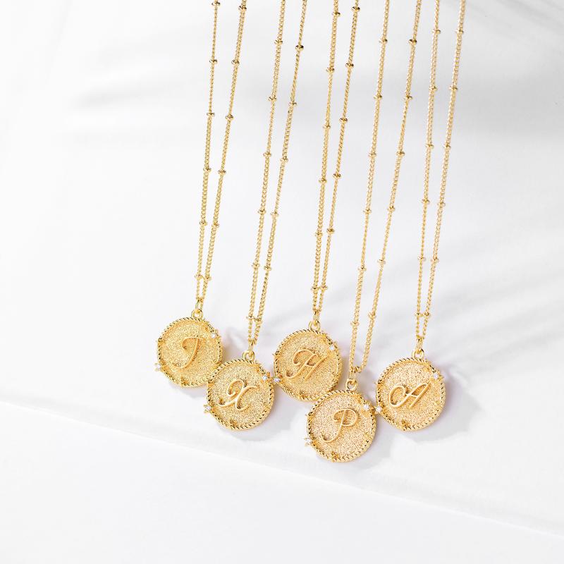 Fettero Layered Initail Necklaces for Women  Cubic Zirconia Layering Beaded Paperclip Chain Choker Necklace Dainty Pendant Letter A-Z Jewelry Gift for Girls Lett