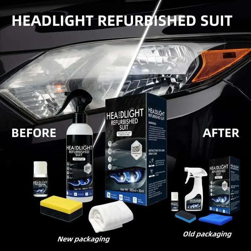 Car Headlight Restoration Kit, Remover, Cleaning Agent, Headlight Polishing Agent, Brightening Care, Auto Accessories, Enhances Visibility, Easy Application
