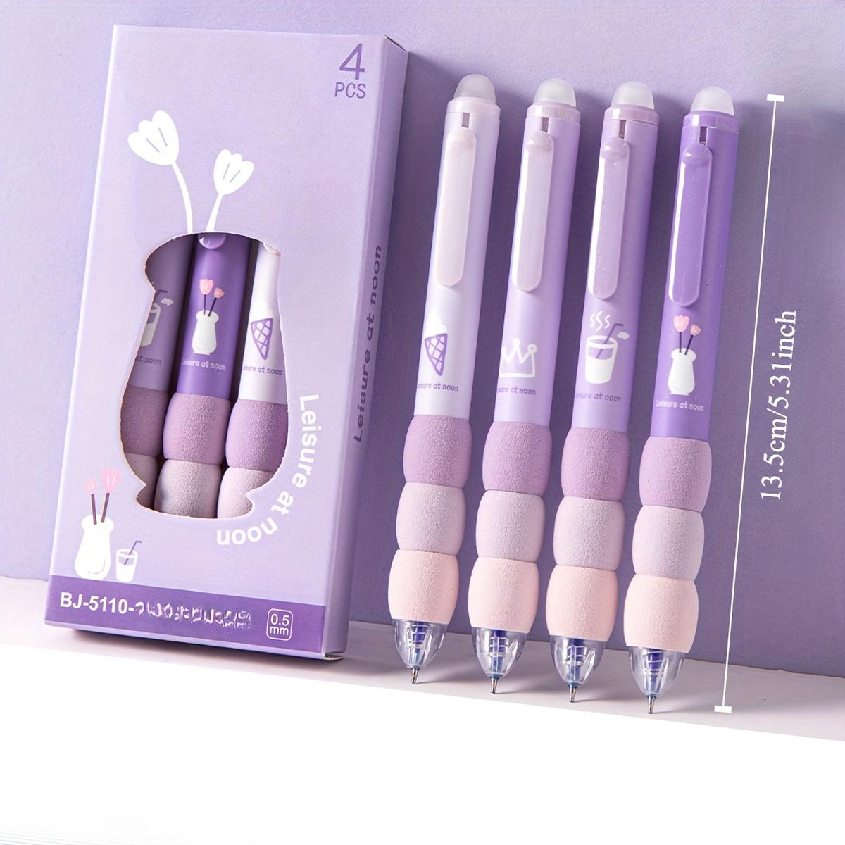 4/8/16 Pack Erasable Gel Pens with Soft Grip, 0.5mm Fine Point Ink, Cute Stationery for School & Office Supplies