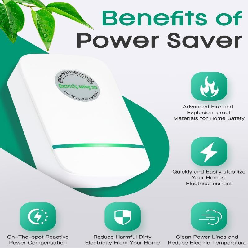 Smart Energy Saver Plug, Balances Current, Stabilizes Voltage, Suitable for Home and Office, Us Uk Eu Plugs, 2 Pieces