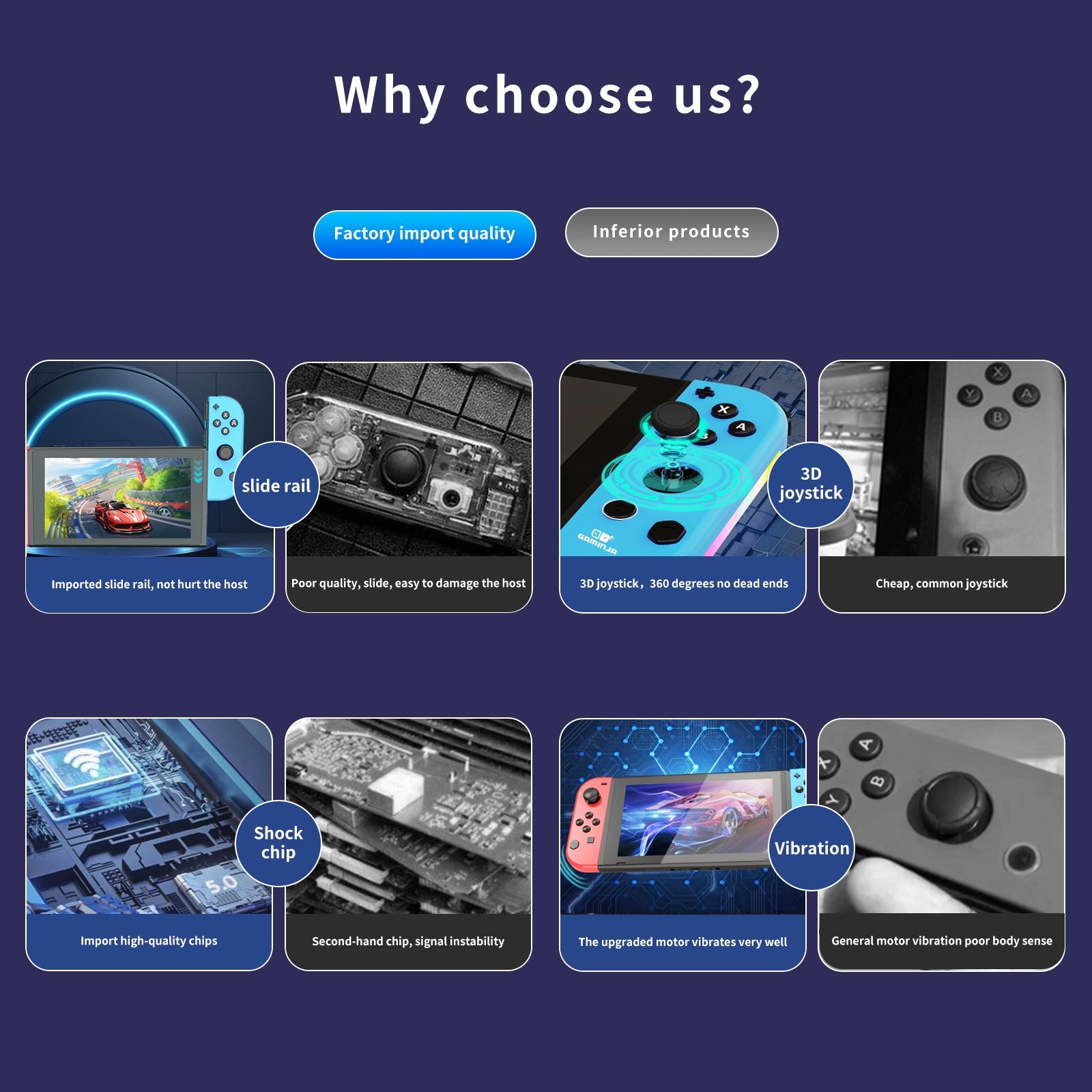 Gaminja Wireless Controller Adapter for Switch, Compatible with Nintendo Switch Joy-con with light, Laptop Video Dance Game Accessories Game Handle, Console Accessories