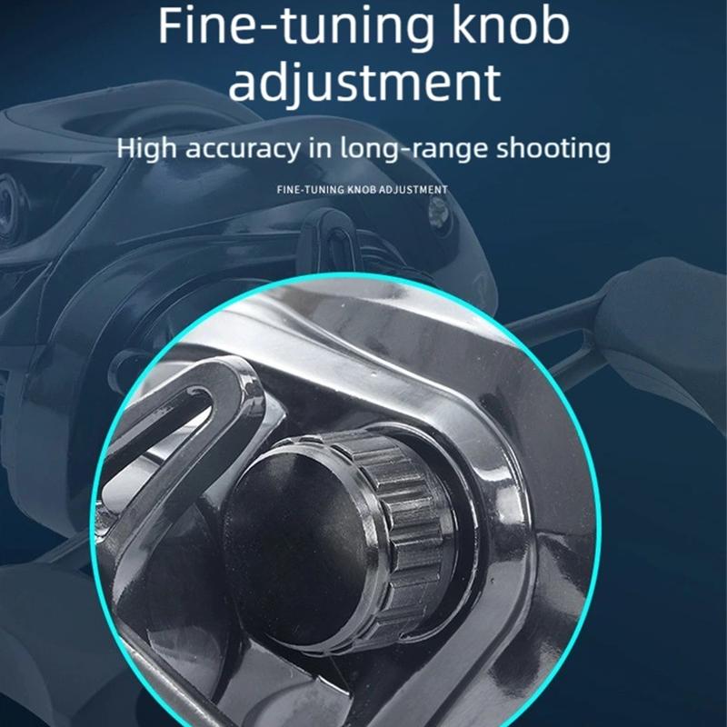 Beginner Water Drop Reel, 7.2:1 High Gear Ratio, 22 Lbs Max Brake Force, Low Profile Design, 12-Level Magnetic Brake System, Metal Line Cup/handle, Ideal for Lure Fishing