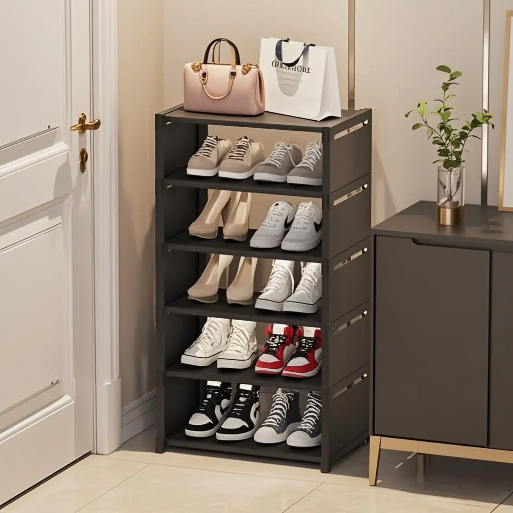 Adjustable Large-Capacity Shoe Rack, Dustproof Shoe Storage Organizer, Shoe Display Stand, Home Organizer for Living Room and Bedroom, Shoe Holder