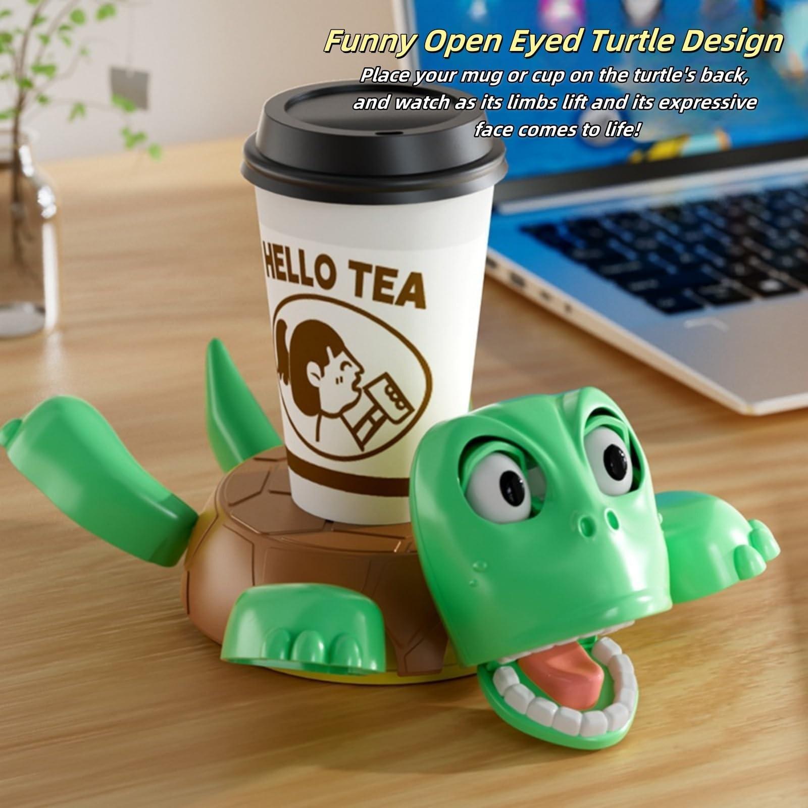 Two-In-One Funny Turtle Phone Stand Coaster, No Installation Desk Decor, Perfect Gift for Turtle Lovers, Party Table Decoration, Humorous Design