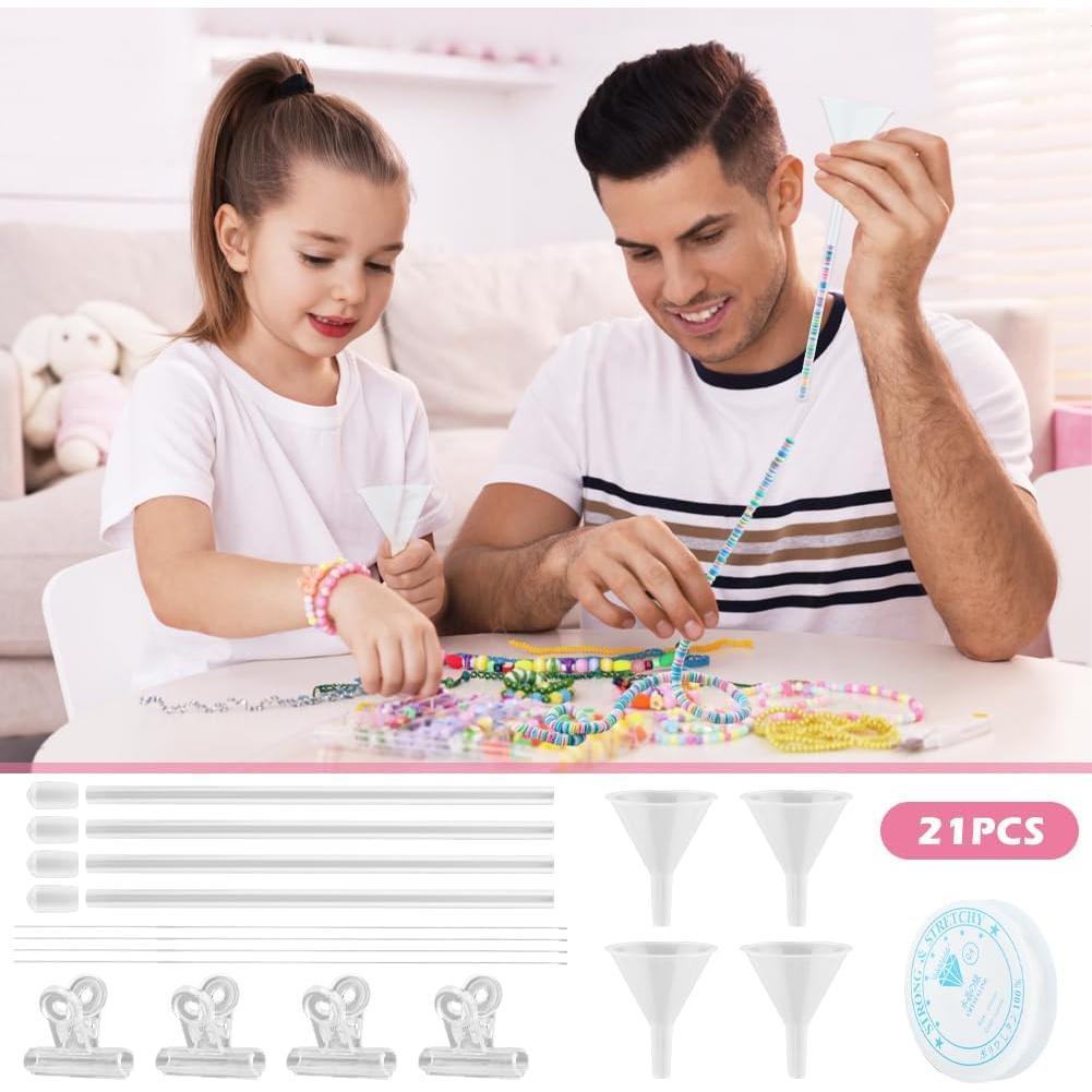 Beading Funnel, Beading Making Kit - 4 count Making Tools for Clay Beads, Bracelets & Necklaces (Includes Funnels, 0.9mm , Clips) Beading Funnel, Beading Making Kit - 4 count Making Tools for Clay Beads, Bracelets & Necklaces (Includes Funnels, 0.9mm , Clips)