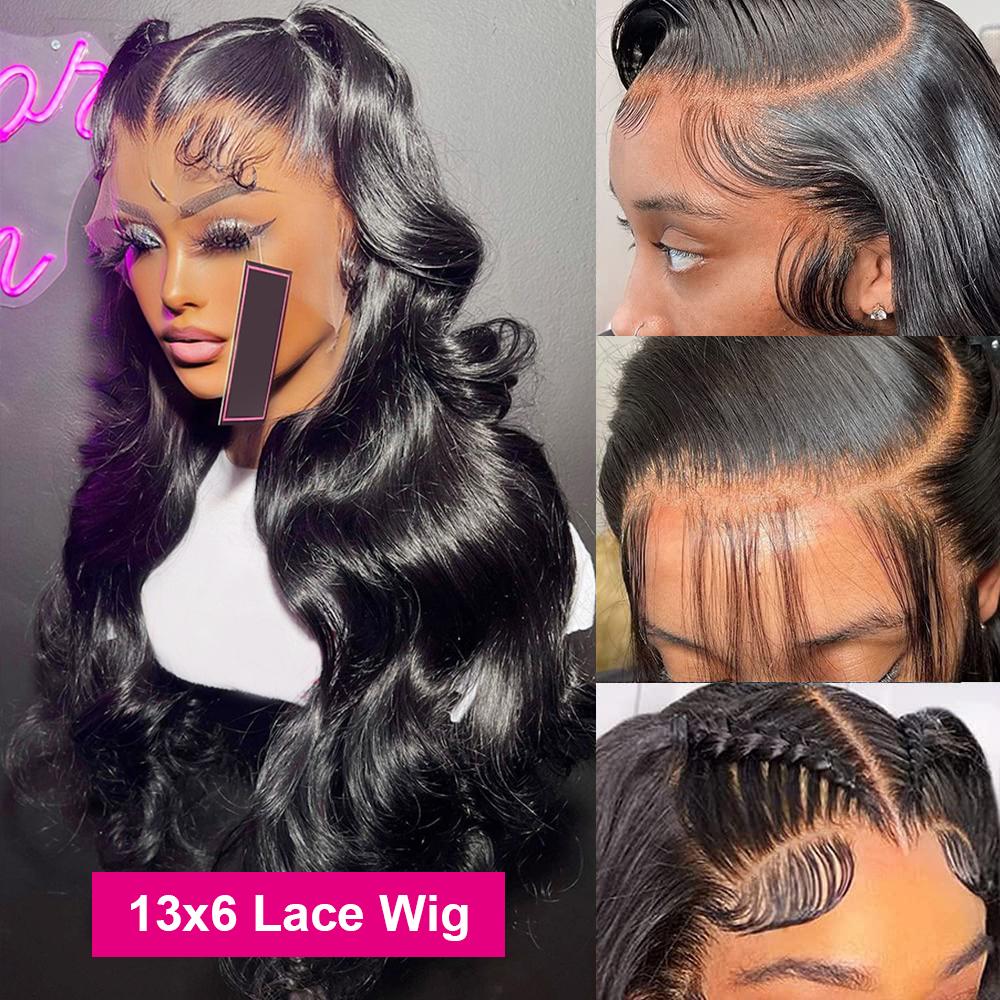Body Wave 13x6 13x4 HD Lace Front Human Hair Wigs 180% density Pre plucked Lace Frontal Human Hair Wigs For Women With Baby Hair