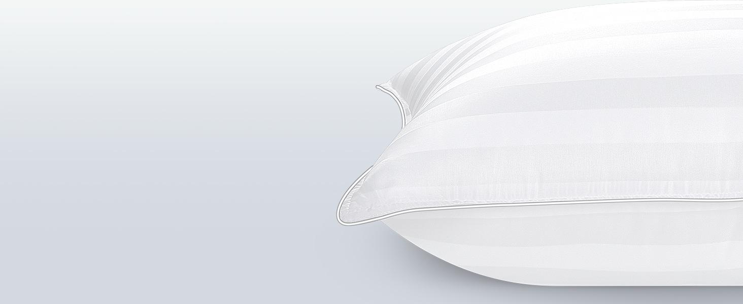 King Size Bed Pillows Set of 2 - Breathable Down Alternative Pillows for Side, Back, and Stomach Sleepers Hotel Quality Soft Cooling Microfiber Fill Skin-Friendly King Size Bed Pillows Set of 2 - Breathable Down Alternative Pillows for Side, Back, and Stomach Sleepers Hotel Quality Soft Cooling Microfiber Fill Skin-Friendly
