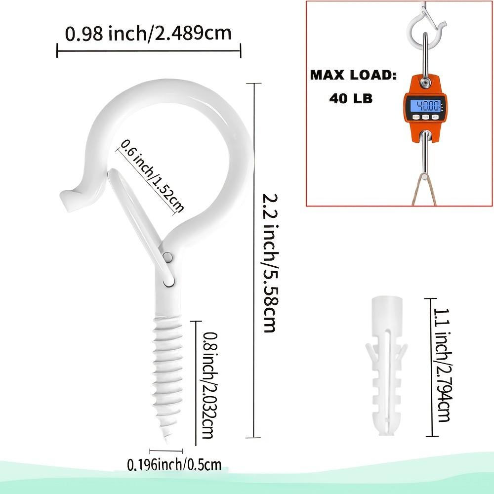 12/30/46 heavy-duty rust-proof ceiling hook sets, Adjustable hooks, Hanger Connector Hooks, suitable for outdoor/indoor use, coated adjustable iron hanging clips, with ceiling tools, suitable for lamps, plant hanging baskets