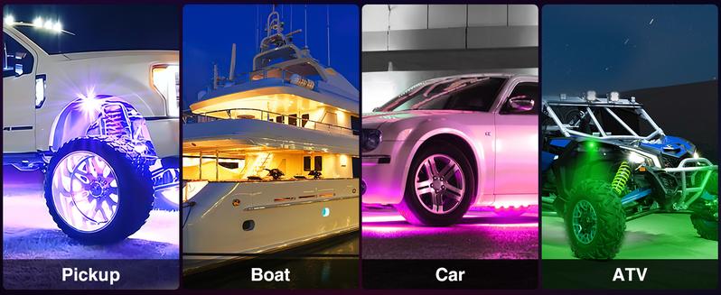 Nilight RGB LED Rock Lights Kit 12 PCS 18LED Wide Angle Wheel Well Light with Remote & Bluetooth App Dual Control Multi Modes Underglow Multicolor Neon Pod for ATV UTV SUV Offroad Truck RZR Boat