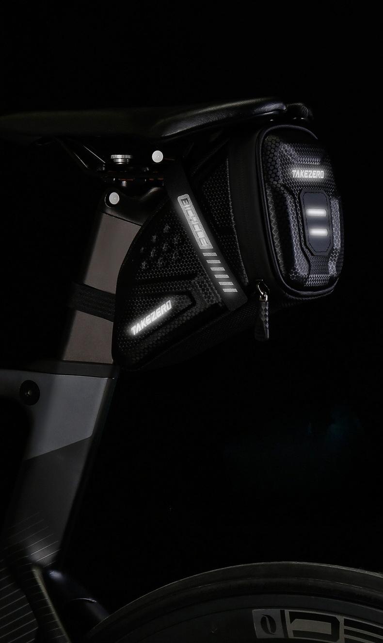TAKEZERO EVA hard shell waterproof bike saddle bag Seat bag Bike bag under seat 1 litre Bike tail bag Bike Rear bag Bike riding Accessories Storage bag Bike wedge bag Mountain road bike