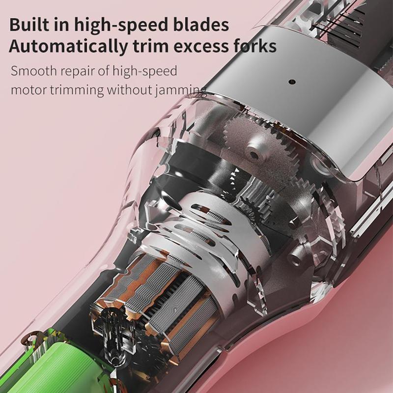 Type-C Rechargeable Split End Hair Trimmer, Portable Wireless Hair Trimmer, Hair Care Tool for Home and Outdoor Travel