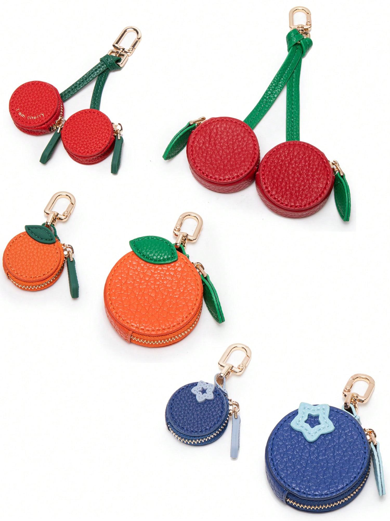 Cute Fruit Bag Charm Keychain Set, Keychain Bag Pendant, Multiple Combinations,Multiple combination clothes, sisters sharing clothes, Perfect Gift for Sisters, Suitable for Bags & Backpacks, All-Season Style