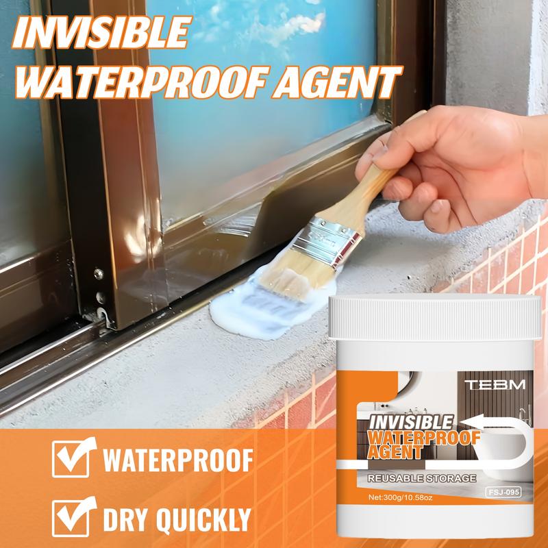 Transparent Waterproof Sealing Glue, Multi-Functional RV Roof Coating, Fast-Drying Flexible Breathable Sealant, for RV Roofs Windows Walls Tiles, Adhesive