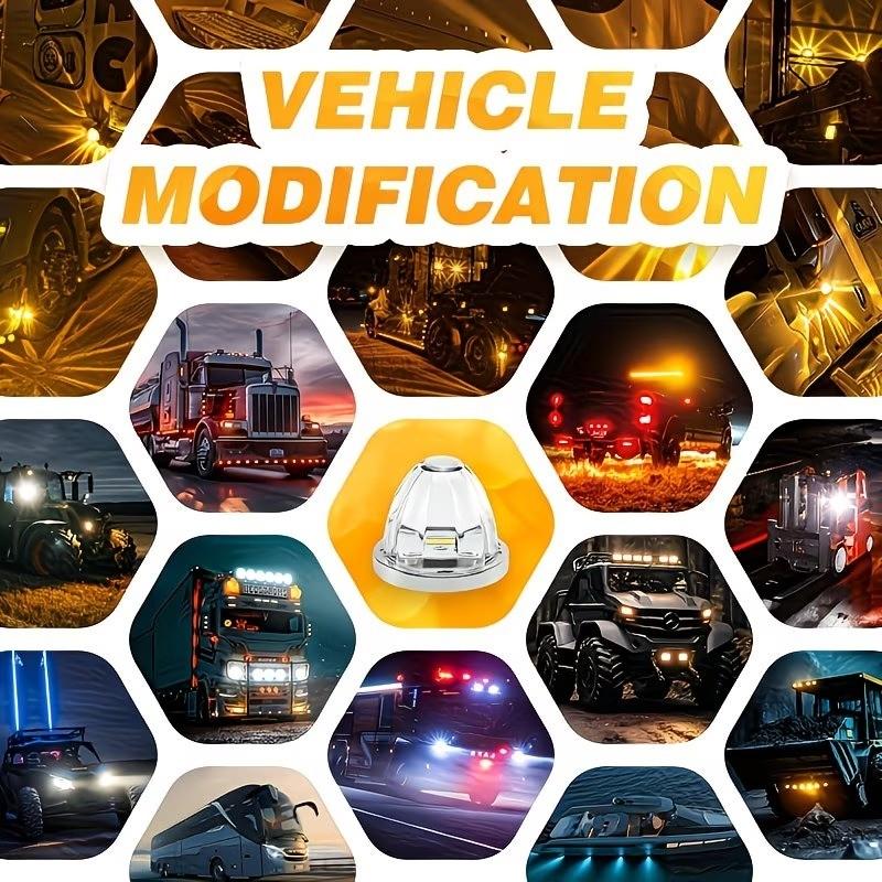 2pcs Truck Lights Watermelon light 12-24v Flashing and Constant Light Side Lights Tail Lights for Trucks Vehicles Semi-trailers Boat Trailers