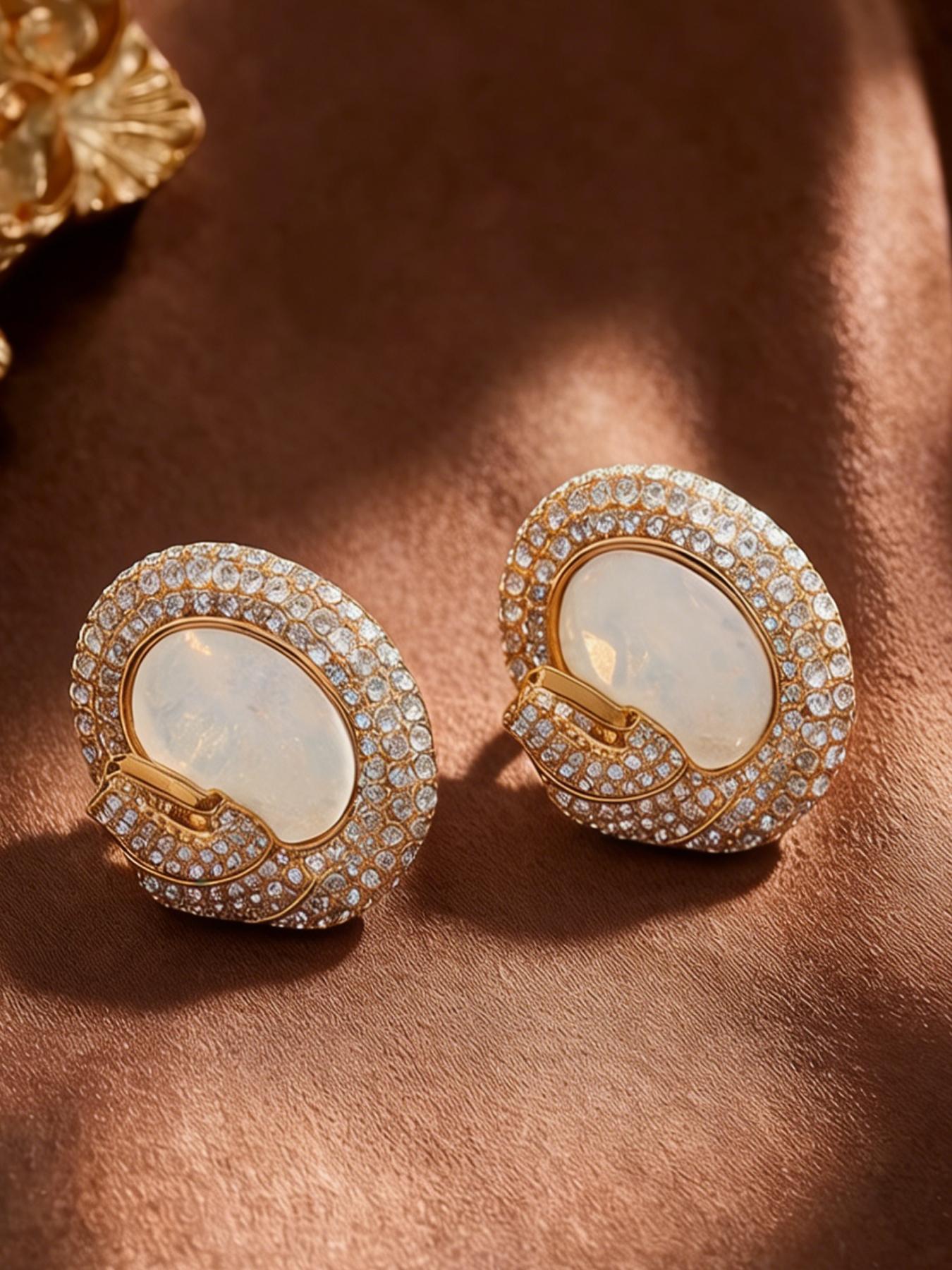 1 pair of retro and elegant double snake full diamond earrings, suitable for daily commuting, vacation and dating, and also a surprising and exquisite small gift.