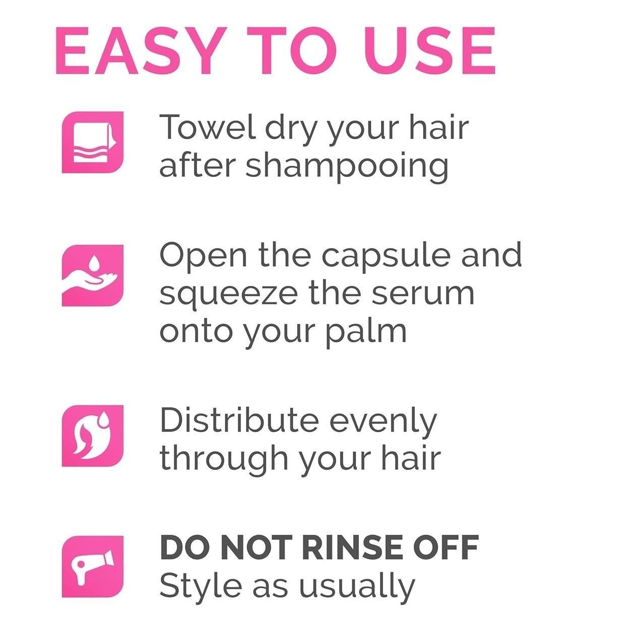 Hair Vitamin Essence Capsules, Haircare Serum, Leave-In Hair Repair Treatment Serum with Moroccan Argan and Avocado Oil plus Vitamins A, C, E and Pro B5, Nourishing Hair, Helps Strengthen and Nourish Hair for Men and Women