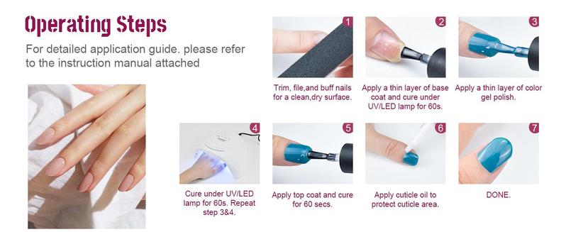 JODSONE Gel Nail Kit with UV Light 35 Colors Polish Set With Salon Manicure Tools & Soak Off Gel | DIY Long Lasting Gift for Women, Nail Lovers