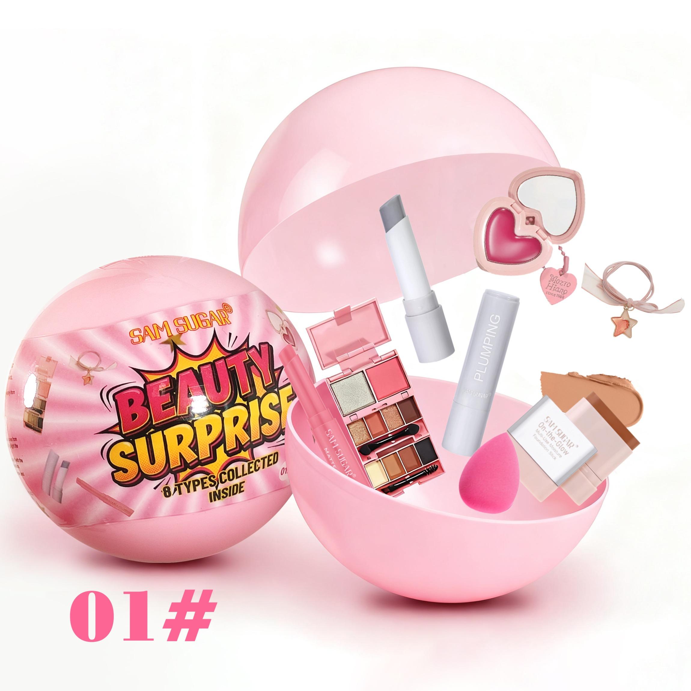 Valentine's Day Makeup Ball Set, Multi-Function Festive Beauty Kit, Perfect Gift, No Alcohol or Aerosol, Not Flammable Liquid