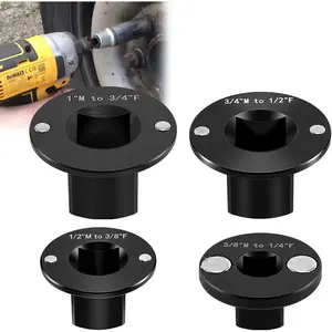 4- Low Profile  Socket Adapter Set  Insert Cr-Moly Steel Rust-Resistant Drive Converter 1" to 1/4"