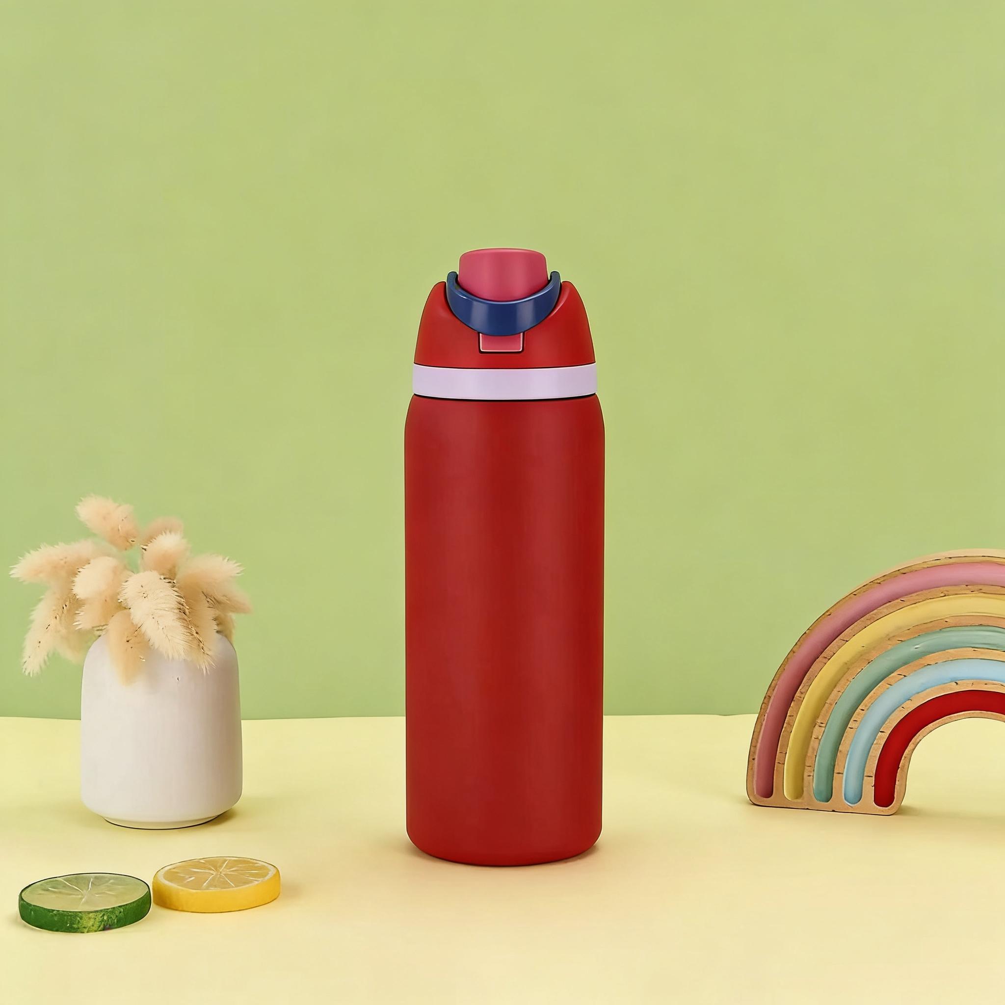 Stainless Steel Insulated Water Bottle with Straw, BPA-Free, Ideal for Outdoor Students and Office Workers, Travel Sports Cup