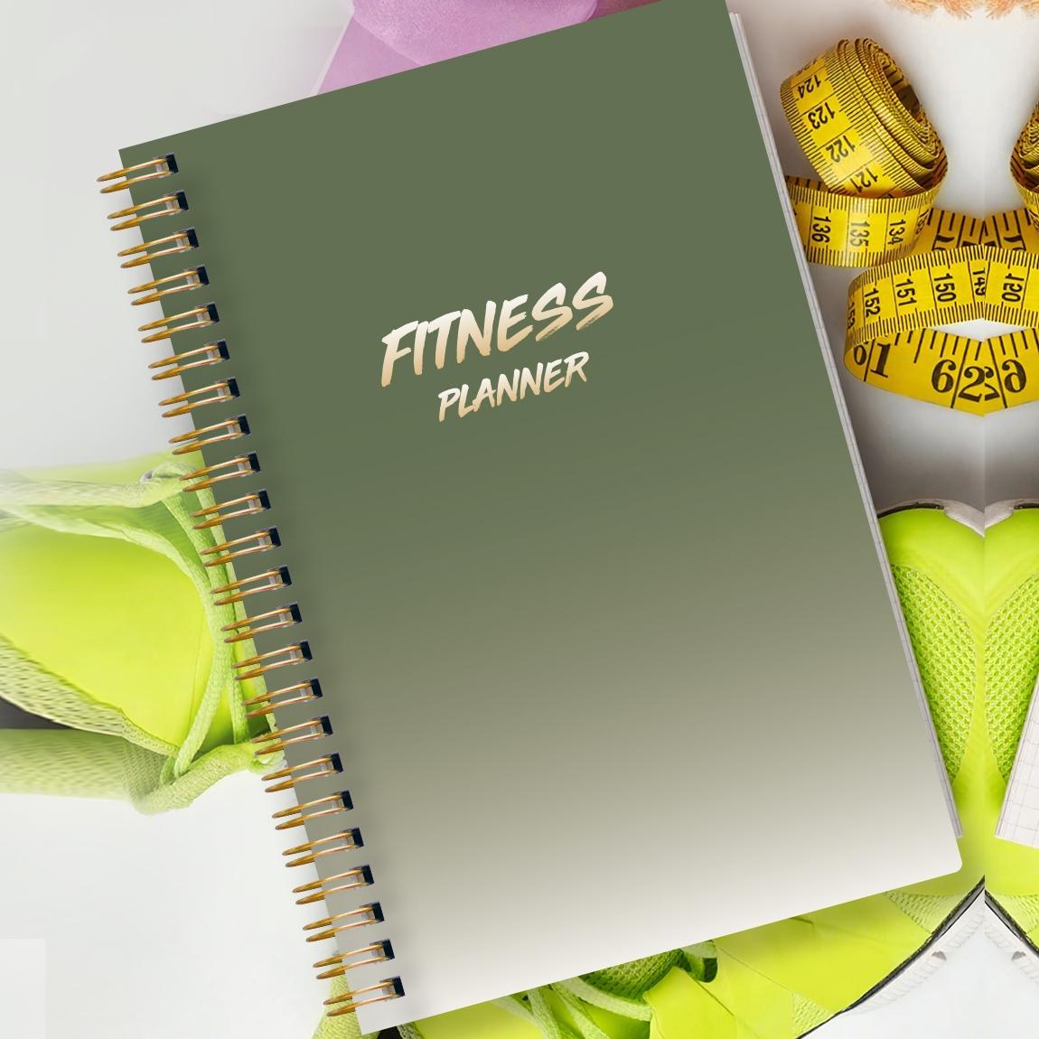 Fitness Journal A5 Training Log Book, Daily Workout Tracker, Strength & Aerobic Record Notebook, Weight Body Fat Management, Portable Coil Binder