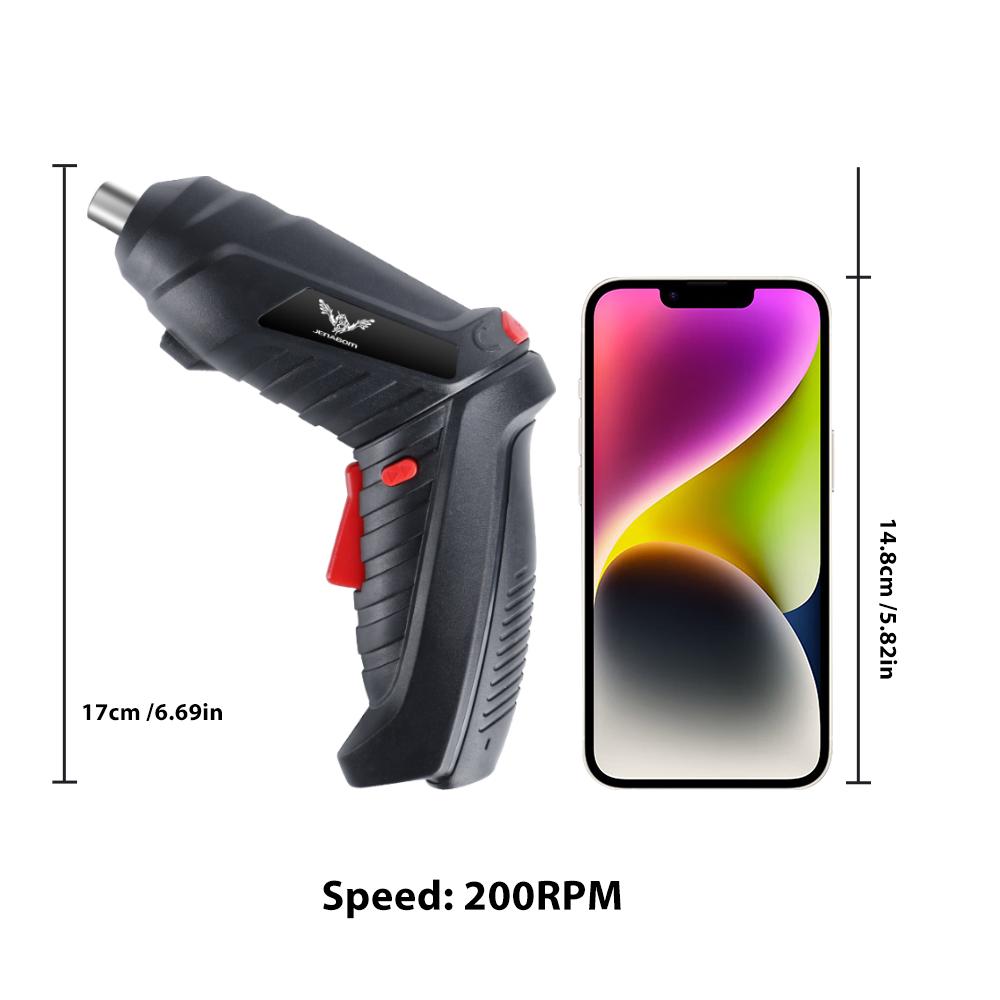 JENABOM 3.6V Electric Screwdriver Set, 1 Set USB Rechargeable Cordless Screwdriver with LED Light, Power Tool Set for Home Maintenance Repair, Complete Tool Set