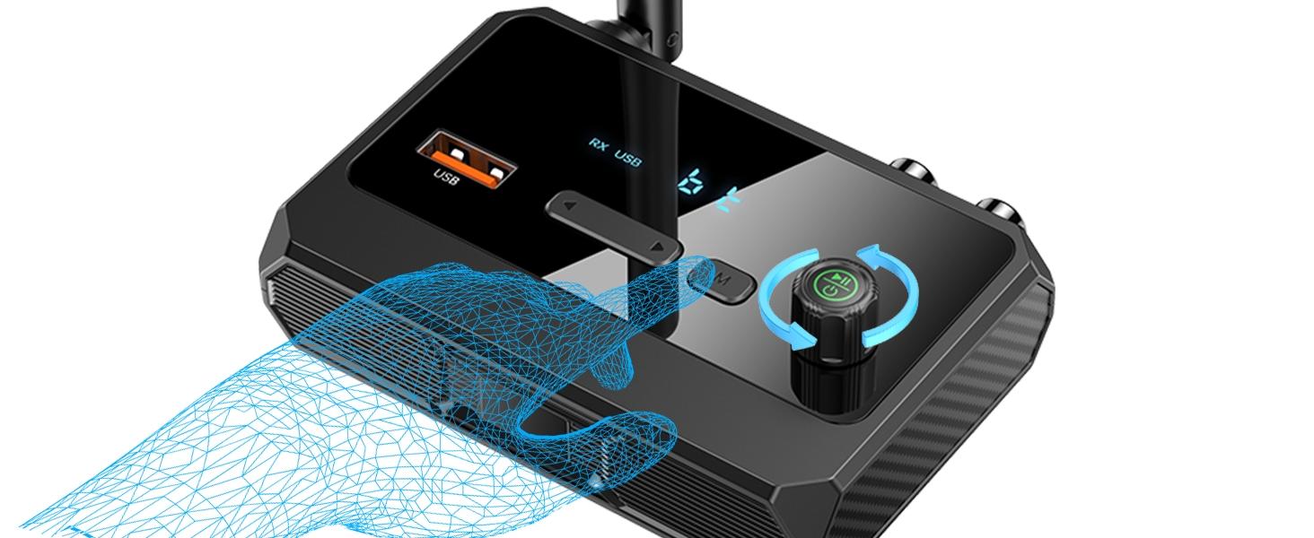 Wireless 5.3 Receiver, Home Stereo Audio Adapter, HD Music Streaming, Supports Fiber Optic and 3.5mm Interface, Speaker Adapter, Modern Audio Technology