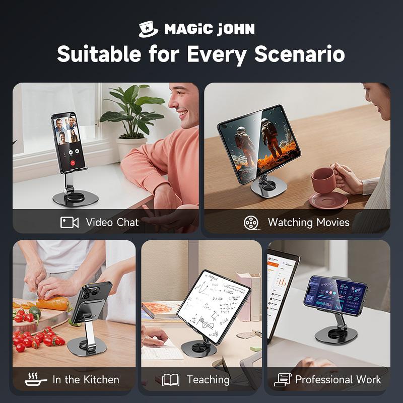 MAGIC JOHN 360 Degree Stable Phone Tablet Holder Portable Ultra Strong Support