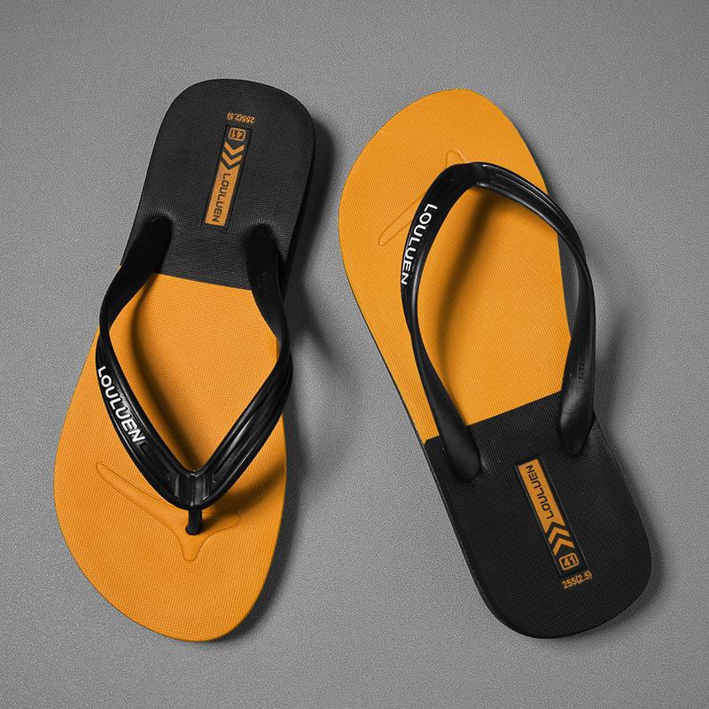 Men's PVC Flip Flops, Casual Comfortable Beach Sandals, Lightweight Non-Slip House Slippers, Ideal for Living Room, Bathroom, Beach