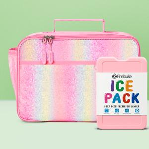 Fimibuke Bento Lunch Box with 4 Compartments, Insulated lunch Bag, Stainless Steel Insulated Thermos, Ice Pack & Utensils, Birthday Gifts Back to School Girls Boys dealsforyoudays