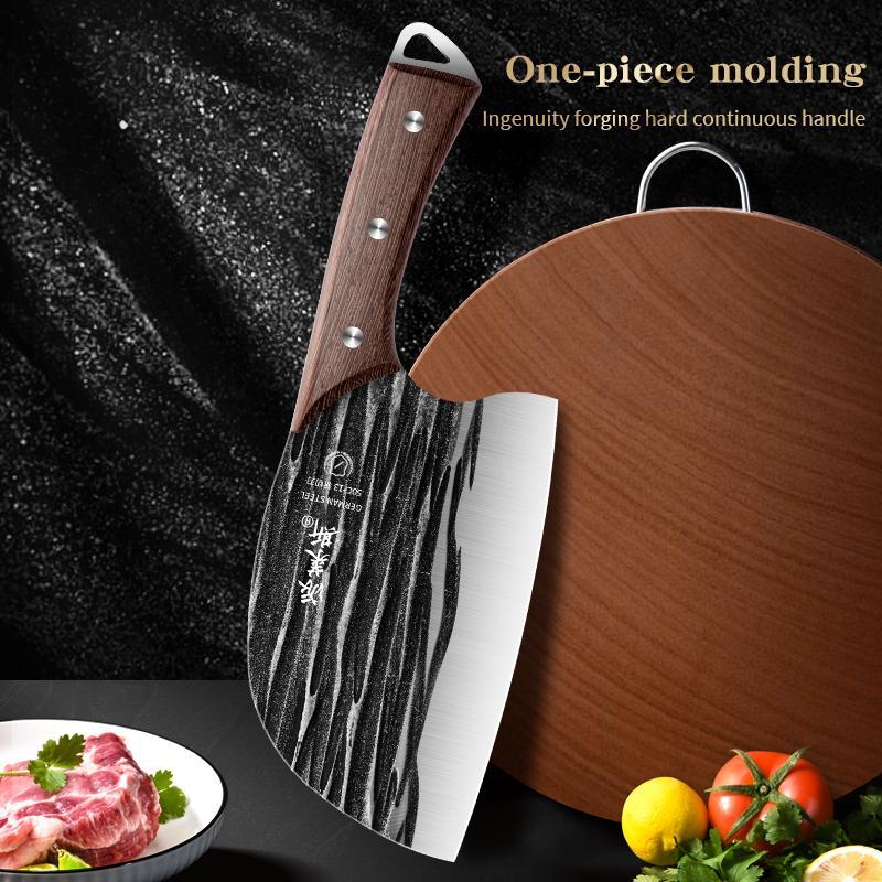 2025 New Kitchen Special Stainless Steel Kitchen Knife, High Hardness Hand Forged Bone Chopping and Meat Slicing Knife for Home Cooking