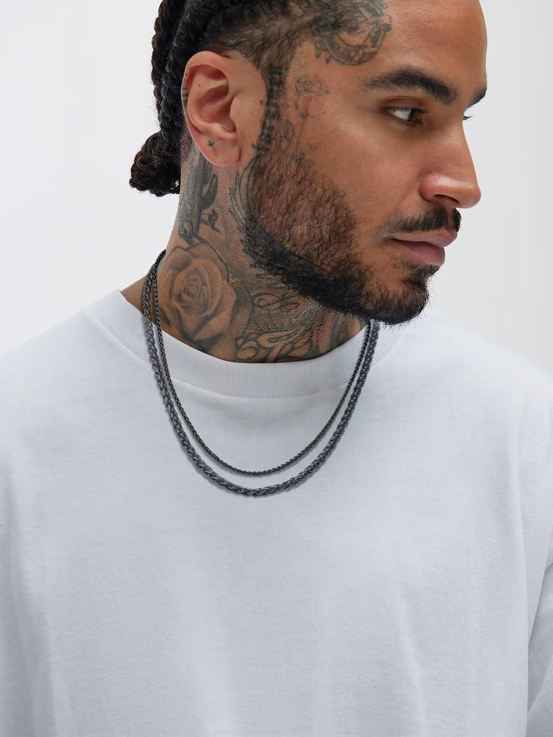 PROSTEEL Wheat Chain Necklace Stainless Steel Width 3mm/6mm Length 18-30 inches Pendant Accessories Unisex For Men Women Black Friday with Gift Box