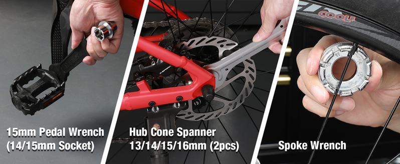 #JumpstartSale DURATECH Bike Repair Kit, Bicycle Tool Kit with Carry Case, Bike Accessories for Repairing Tyres, Brakes, Chains, Pedal, Mountain Bike & Road Bike Maintenance, Great Gift for Men, Women