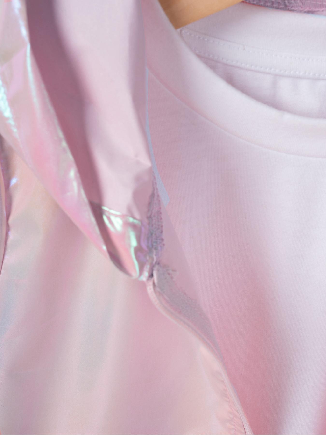 Toddler Girl's Thin Glitter Zip Up Hooded Jacket without Tee, Fashion Long Sleeve Zipper Outerwear for Spring & Fall, Kid's Clothes for Daily Wear, Casual Comfy Jacket