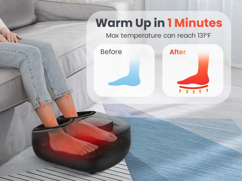 COMFIER 2025 Upgrade Shiatsu Foot Massager with Remote,Pause Function,Foot Massager Machine with Heat,Compression,3 Timer,Feet Massager for Plantar Fasciitis,Neuropathy,Gift for Men,Size 13 COMFIER 2025 Upgrade Shiatsu Foot Massager with Remote,Pause Function,Foot Massager Machine with Heat,Compression,3 Timer,Feet Massager for Plantar Fasciitis,Neuropathy,Gift for Men,Size 13