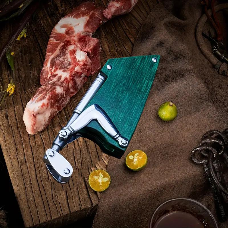 Multifunctional stainless steel kitchen knife, barbecue knife,steak knife -fixed blade, with wooden sheath, suitable forhome kitchen, camping barbecue a perfect gift for father orhusband