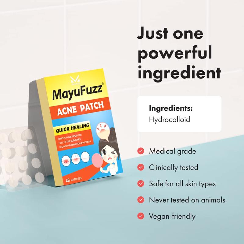 Acne Patches for Blemish Cover, Invisible Spot Care Stickers for Clear Skin, Daily Skincare Pimple Patches for Effective Care