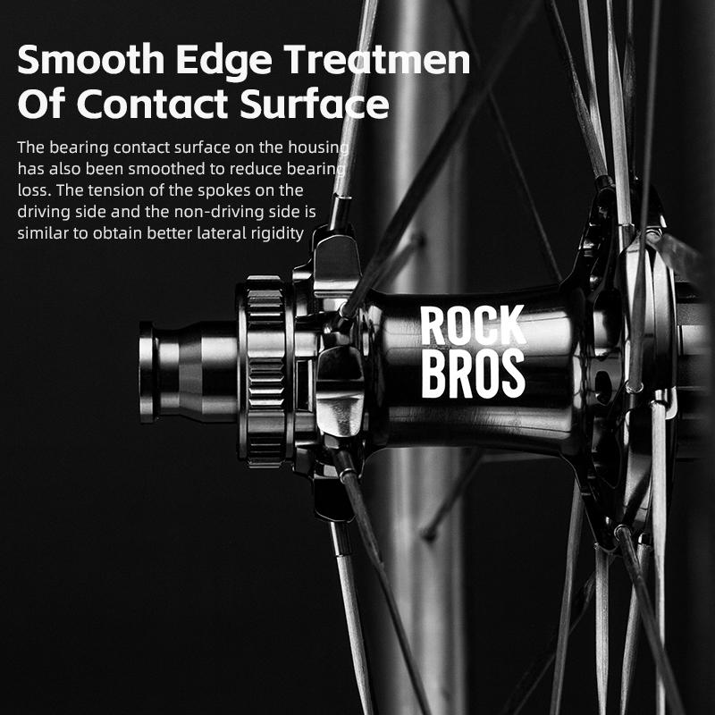 ROCKBROS T700 Carbon Fiber Bike Wheels 700c 55 mm Disc Brake Wheelset