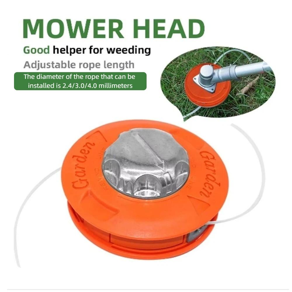 Alloy Universal Trimmer Head, Weed Eater Bump Feed Trimmer Line, Alloy Universal Twister Bump Feed Line Trimmer Head, Replacement Attachment Universal Fit for Brushcutter Lawnmover, Lawn Mower