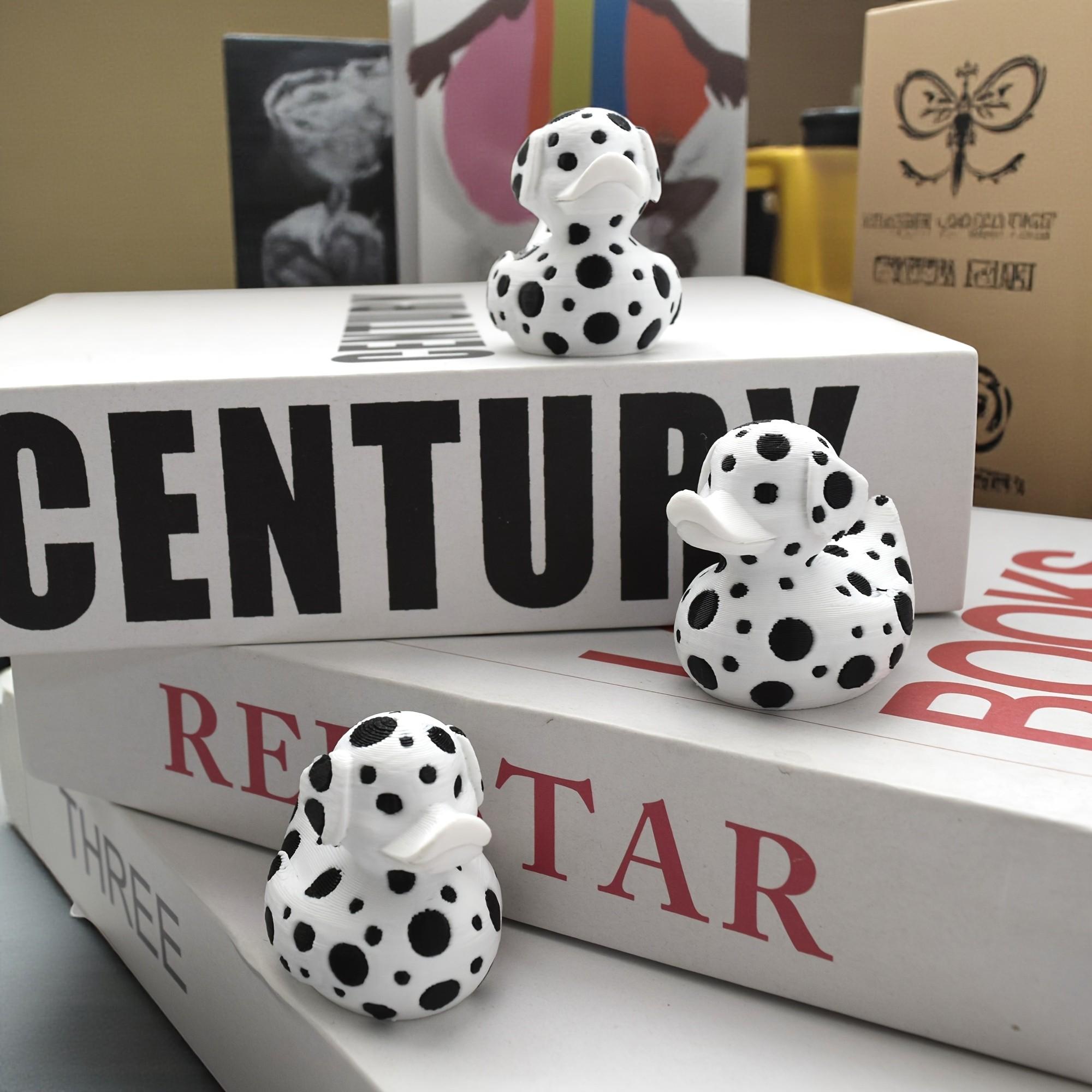 Cute Spotted Dog Style Duck Figurine, Desktop Fresh Decoration, Study Fun Display, New Year Valentine's Day Unique Gift