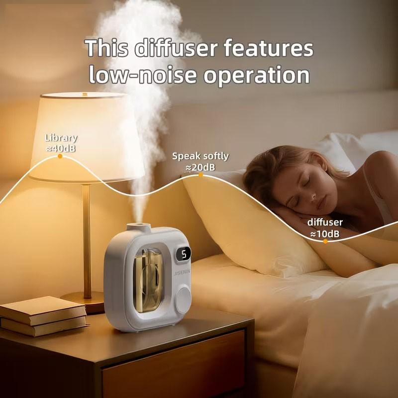 Cordless Essential Oil Diffuser, 5 Spray Modes, 500mah Rechargeable Battery, Smart Humidification, Ideal for Home, Office, Bathroom, Gift