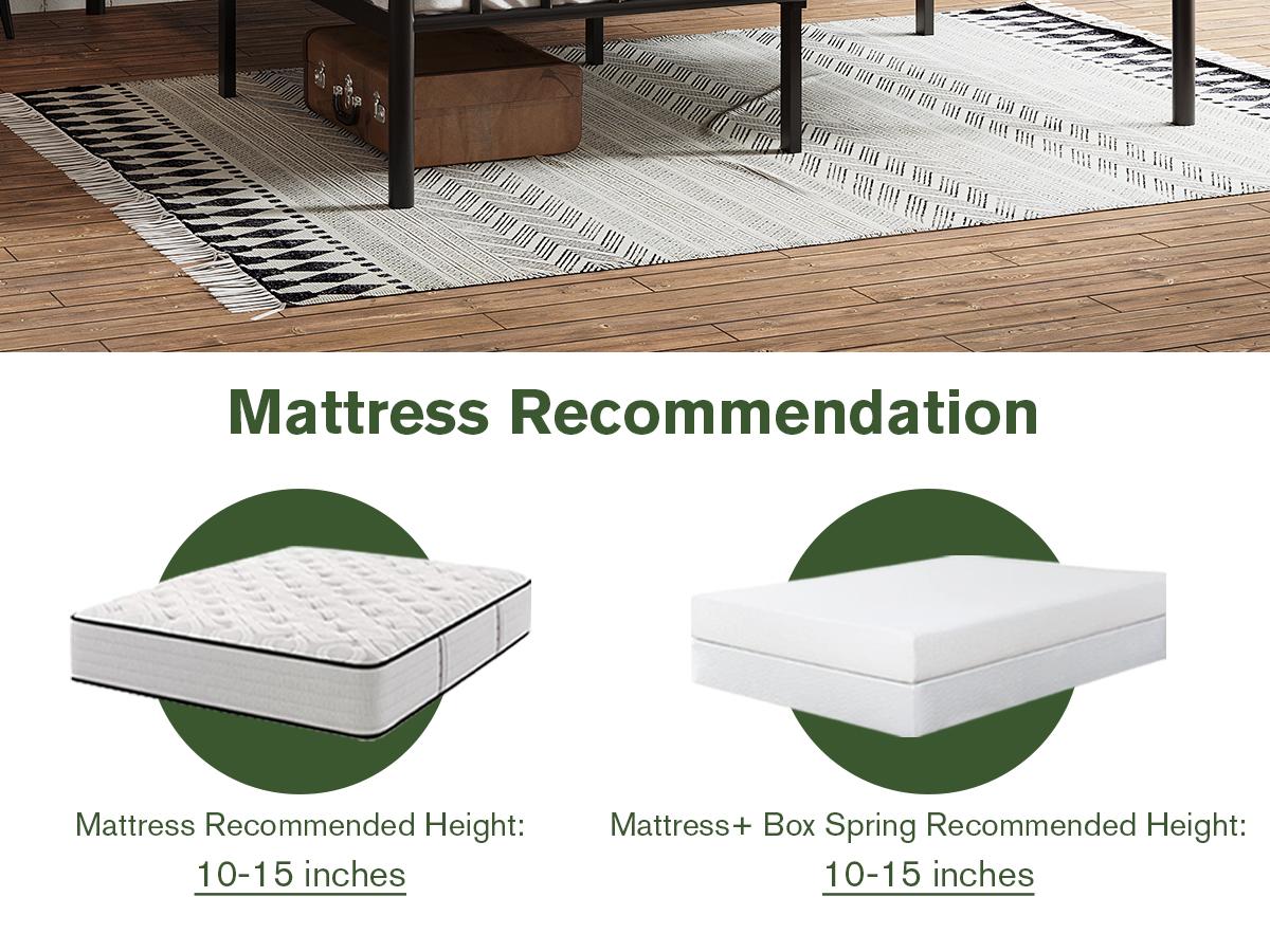 MUTICOR Full/ Queen/ King Metal Platform Bed Frame with Victorian Style Wrought Iron-Art Headboard/Footboard,【Frame Only No Mattress】No Box Spring Required,Black#TikTokShopBlackFriday #ChristmasGifts