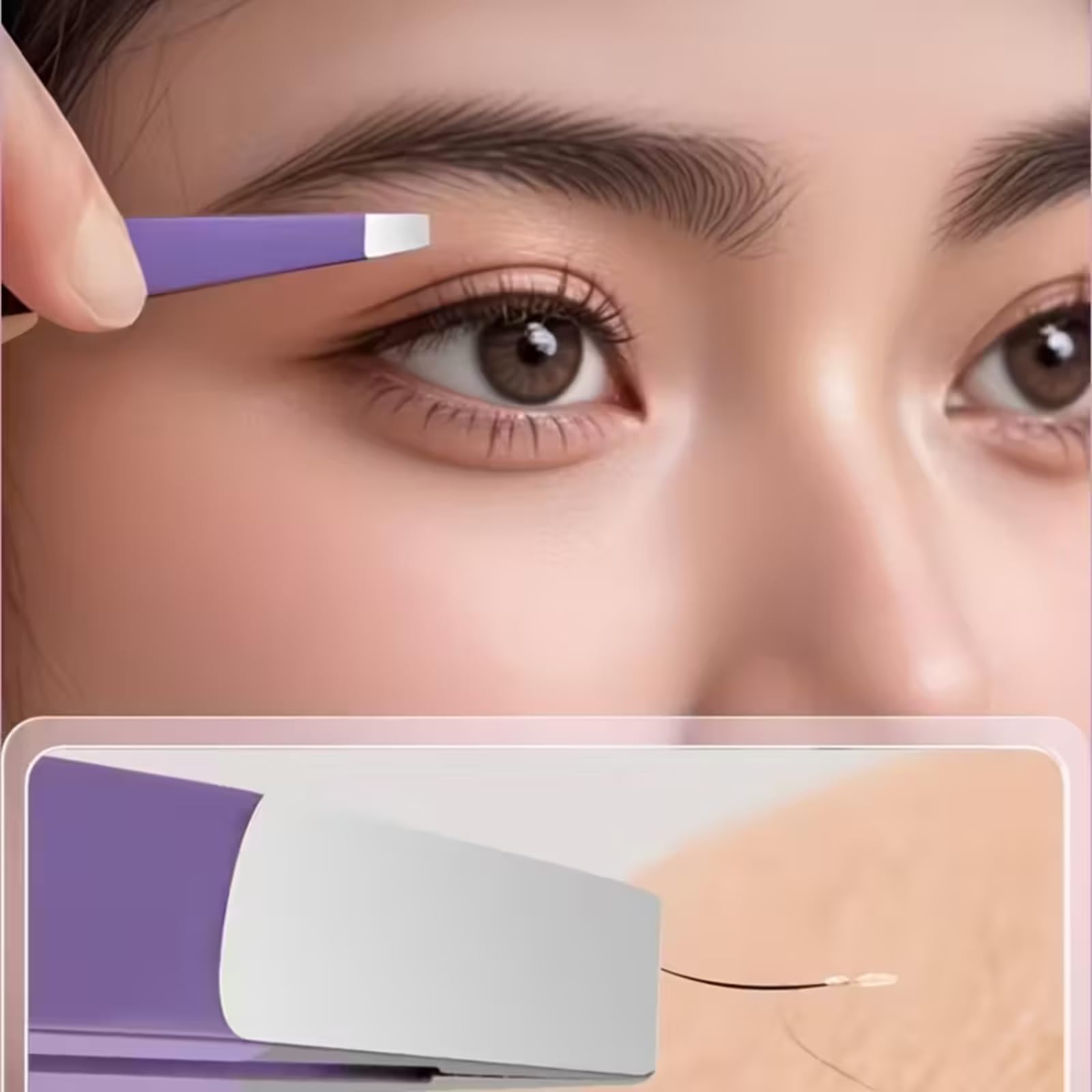 2-Piece Nail Care Kit, Dead Skin Remover Foot Scrubber + Eyebrow Trimmer, Home Use, Easy for Beginners, Complete Manicure and Brow Grooming Set