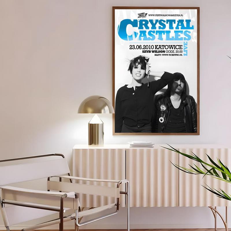 Synth-Pop Legends C-Crystal Castles Poster HD Waterproof Moisture-Proof Scratch-Resistant Durable Sticky Poster For Household Living Room Bedroom Corridor Cafe Bar Wall Decor & Gift