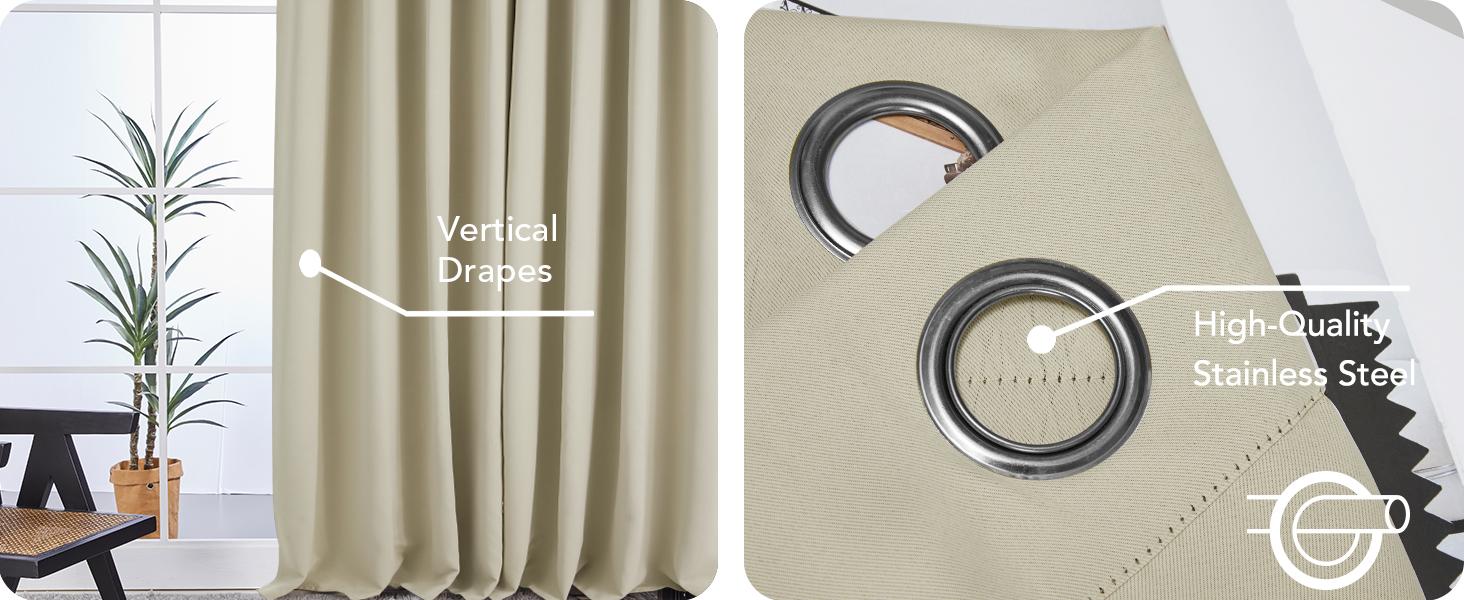 1 Panel Solid Color Blackout Curtains – Thermal Insulated Drapes for Living Room, Bedroom, Home Decor, Christmas Gifts & Decorations