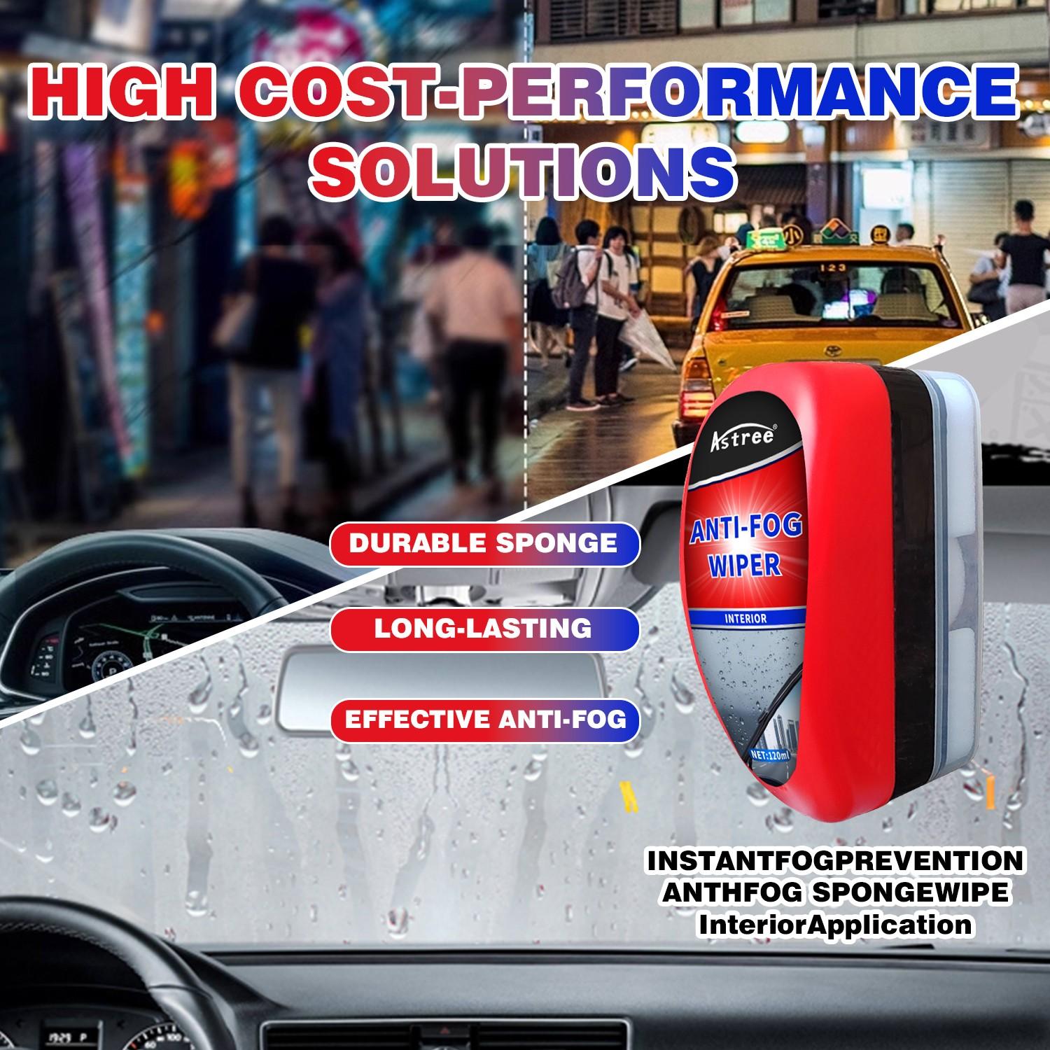 Car Glass Anti-Fog Spray, Long-Lasting Fog Protection, Car Window De-Fogger, Clear Driving in Rain, 120ML