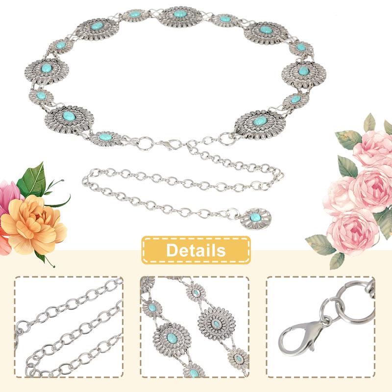 XZQTIVE Womens Metal Chain Dress Belt Hollow Out Sweater Belt Decorated White Gem Skinny Waist Belt Western Metal Concho Chain Belt XZQTIVE Womens Metal Chain Dress Belt Hollow Out Sweater Belt Decorated White Gem Skinny Waist Belt Western Metal Concho Chain Belt