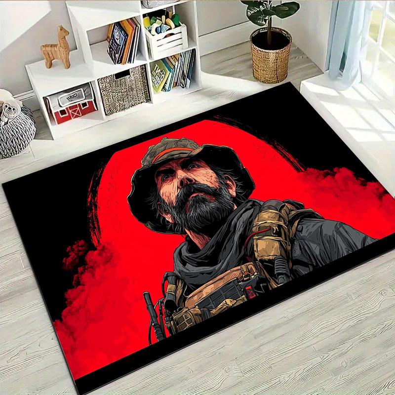Call of Duty Steadfast Soldier Pattern Area Rug, Modern Area Rug, Office Chair Cushion, Game Chair Cushion, Suitable for Offices, Game Rooms, Entrance Halls, Living Rooms, Bedrooms, Hallways