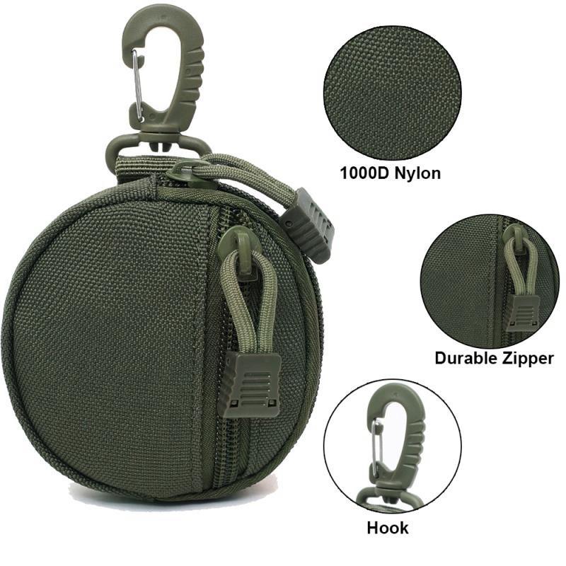 Durable Nylon Mini Storage Bag, Tactical Zipper Pouch for Daily Gear, Coin Purse, Keychain Holder, Wireless Earphone Stand, Portable Storage Organizer